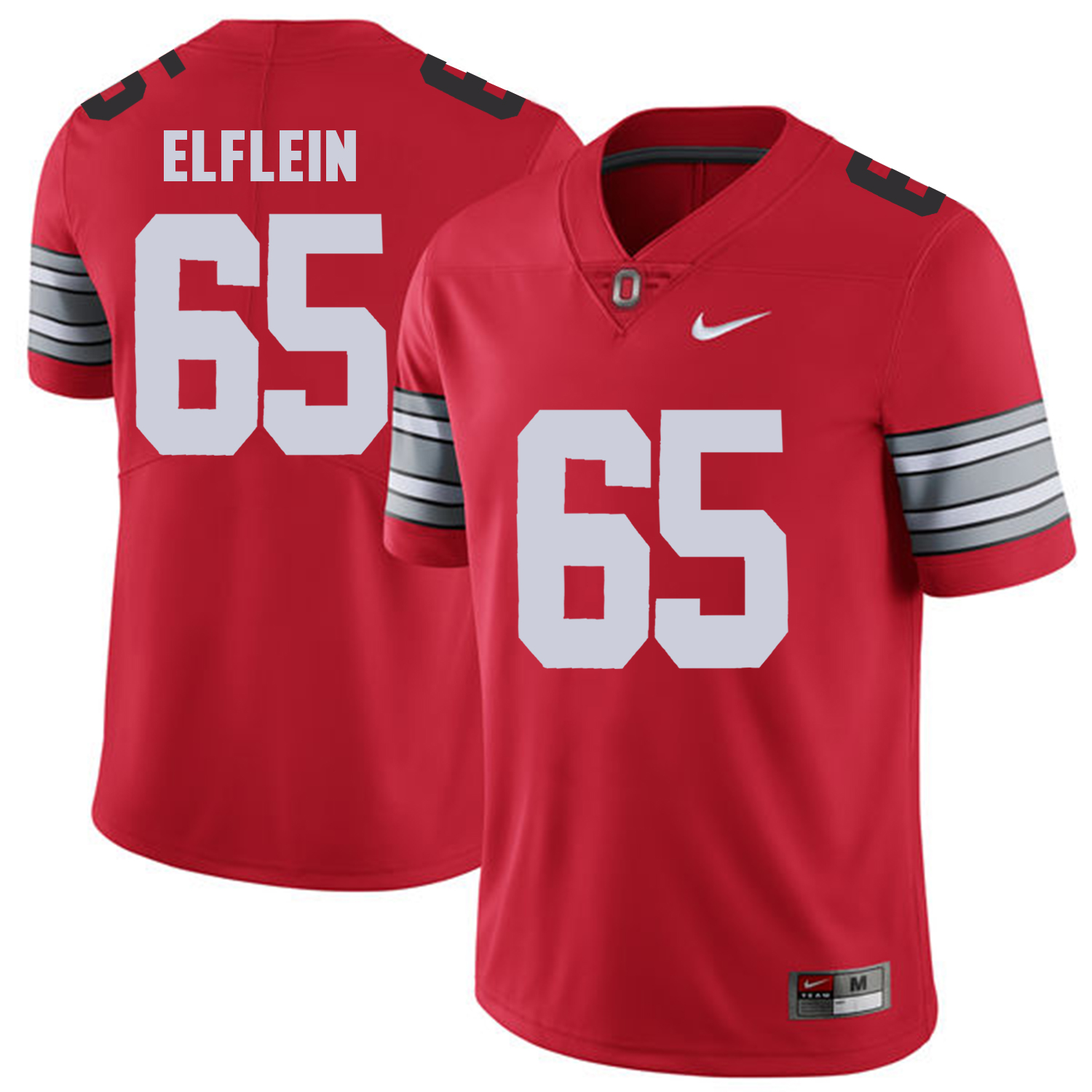 Men Ohio State #65 Elflein Red Customized NCAA Jerseys